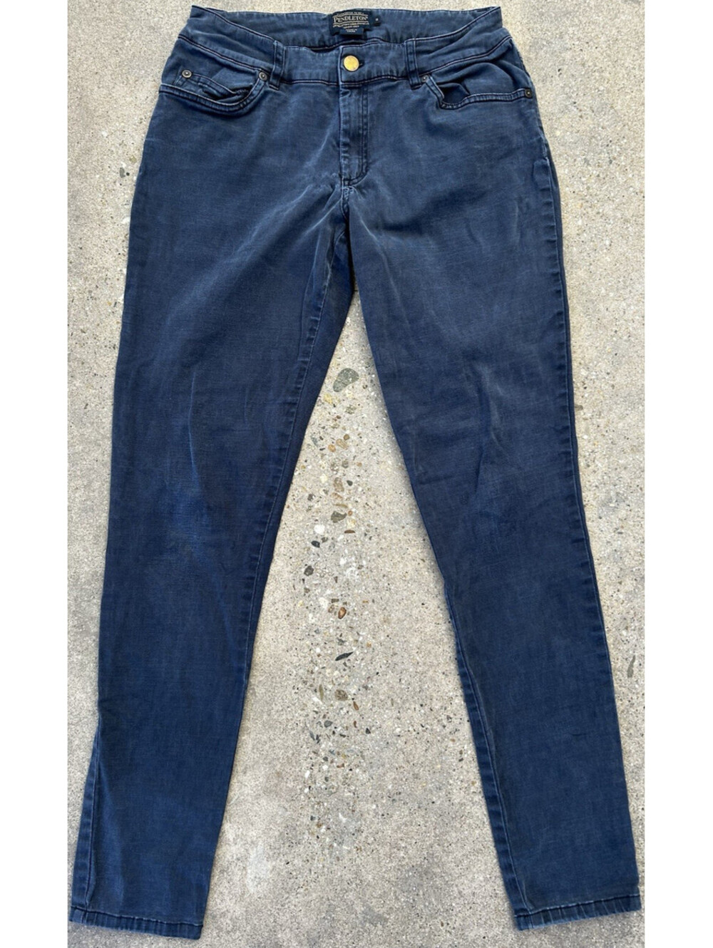 PENDLETON Jeans Womens 2 Blue Cloth Slim Fit Pants Cowgirl Style 26W Measured